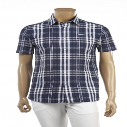 레노마 골프 남성 빅체크 와샤 반팔 셔츠(RMBSI-2608)