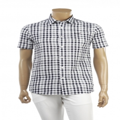레노마 골프 남성 격자 체크 반팔 셔츠(RMBSI-2609)