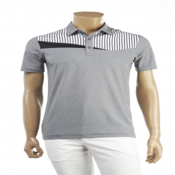 레노마 골프 남성 세로 스트라이프 절개 매쉬 포인트 티셔츠(RMTYI-2117)