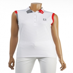 레노마 골프 여성 에리 소매 배색 슬리브리스(RWTSI-6135)