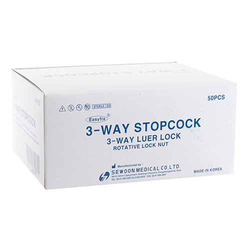 [세운메디칼] 3-Way Stopcock 쓰리웨이 (50/1box)