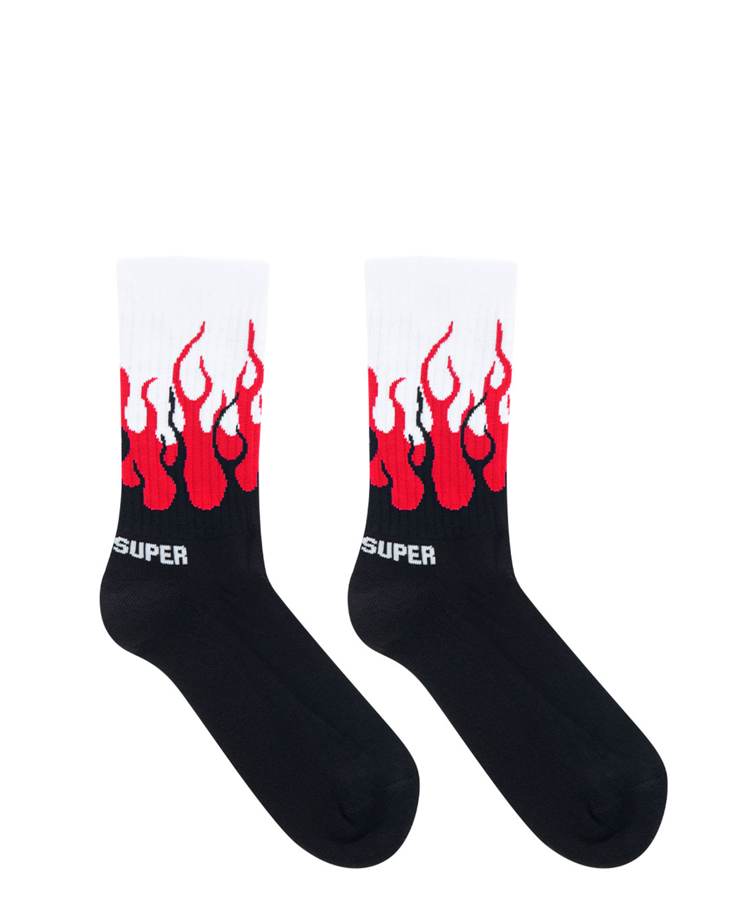 RED DOUBLE FLAMES SOCKS_MULTI